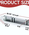 Dimensions of Low Headroom Quick Turn Top Brackets 2 Pack for Garage Doors with 4 Steel Rollers, Easy Install Headroom Saver.