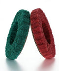 20 Pack Nylon Fiber Flap Discs For Your 4 Inch Angle Grinder, 180 And 320 Grit, shown in green and red, for metalworking