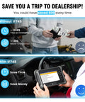 Comparison of repair costs and time with and without IF745 All Systems OBD2 Scanner And Scan Tool for cars and trucks.