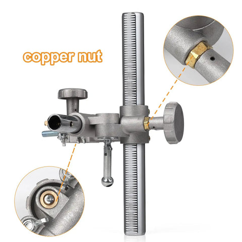 Welding Torch Holder And V Clamp Mount For MIG TIG Guns, Go To Heavy Duty Gun Stand With Adjustable Stroke, close-up view