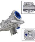 Adjustable natural gas regulator for grills and stoves, 3/4 inch inlet, controls gas flow and pressure, outdoor and indoor use.
