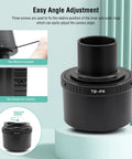 T2 Lens To Fuji FX Mount Camera Adapter with hex wrench, showcasing easy angle adjustment for X Series cameras.