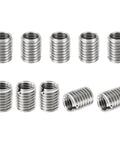 PATIKIL stainless steel thread adapter sleeve set, 10 pcs, M12x1.75 male to M10x1.5 female, 15mm length