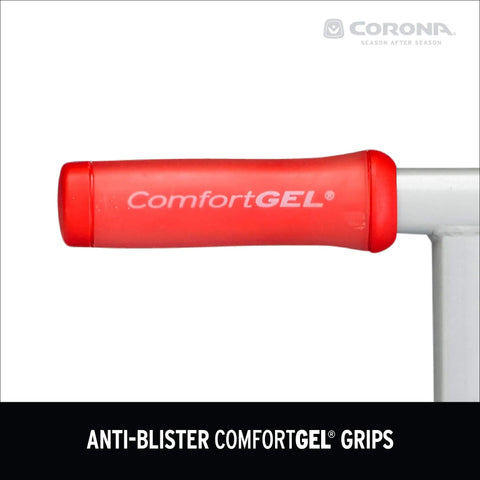 Yardbreather Manual Core Lawn Aerator With Heat Treated Steel Footplate And Spikes showing red Comfortgel grip