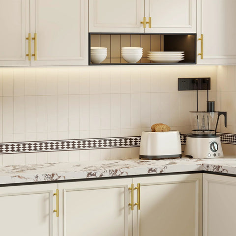 Gold Cabinet Pulls 3 Inch 15 Pack Brushed Brass Drawer Handles Set For Kitchen Cabinets Bathroom Cupboards And Dresser Hardware Stainless Steel Construction With Easy Screwdriver Installation installed on kitchen cabinets
