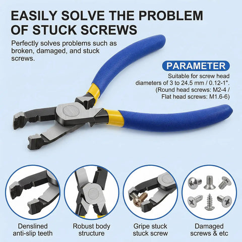 Multi Function Screw Cutter Pliers With Non Slip Serrated Jaws For Extracting Stripped Or Rusted Screws And Gripping Nuts And Bolts Beast Mode Heavy Duty Engineer Pliers For Quick Tightening And Easy Loosening