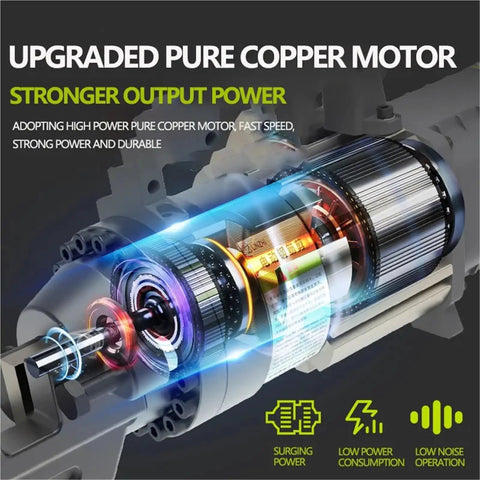 Electric Hydraulic Rebar Cutter For Steel Bars Fast Cutting Machine Cuts Four To Twenty Two Milli Meters Effortlessly showing upgraded copper motor design.