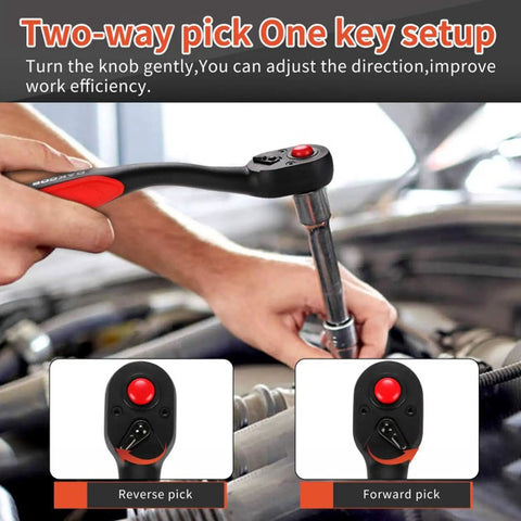Heavy Duty 3 Piece Ratcheting Wrench Set With 72 Tooth Precision Gears And Badass Ergonomic Handles Built From Heat Treated Alloy So You Can Beat Stubborn Bolts Without Cracking Your Knuckles