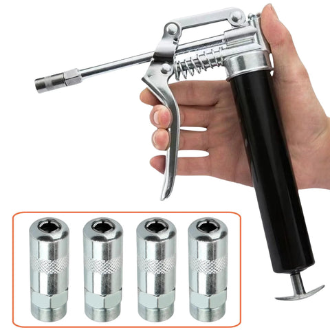 Four metal Milwaukee grease gun coupler tips for M18/M12 cordless grease guns