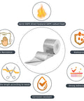Two Rolls Heavy Duty Aluminum Foil Tape Heat Shield Reflective Barrier for High Temp Sealing and Insulation with features