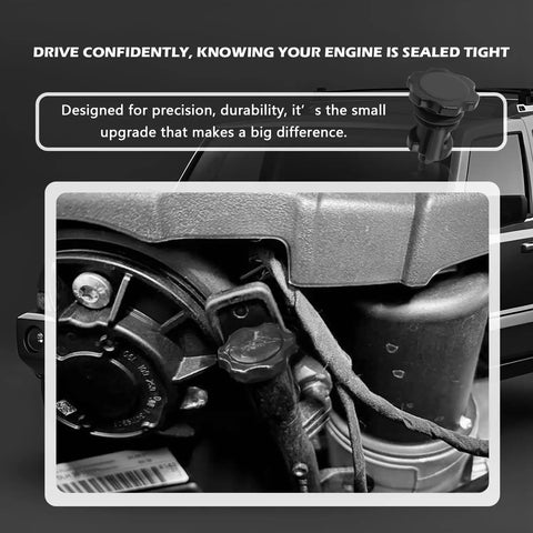 Transmission Dipstick Filler Cap Replacement For Transmission Fill Plug No Hassle Install Compatible With Chrysler Dodge Jeep Ram Durable Dipstick Filler Cap Car Accessory OEM 4591959AA installed on engine