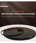 Top Tier GT2 3D Printer Timing Belt With Glass Fiber Reinforcement 9mm Wide 50 Meter Spool displayed in a circular form.