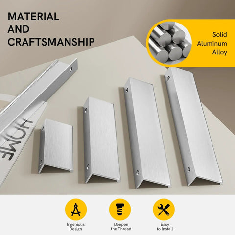 30 Pack 3 Inch Brushed Nickel Finger Pulls For Cabinets Edge To Edge Comfort Cast In One Solid Base Durable Aluminum Walls