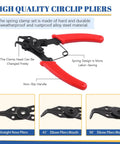 Snap Ring Pliers Set With 4 Interchangeable Jaws And 260Pcs Internal External Circlips Assortment Kit for durable use