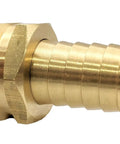 Beefy Built Tough Heavy Duty Brass Garden Hose Adapter Swivel Fitting With Three Quarter Inch Barb And Three Quarter Inch GHT Female Connector For High Pressure Outdoor Hoses And Irrigation Rust Resistant Durable Two Pack brass hose barb fitting