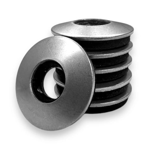 100-pack 1/4 in stainless steel washers with EPDM bonded neoprene seal