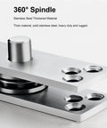 Built Tough Heavy Duty 360 Degree Stainless Steel Hidden Door Pivot Hinge with spindle for cabinets and bookshelves