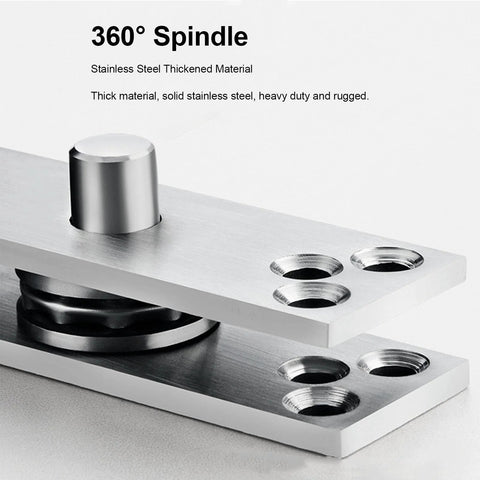 Built Tough Heavy Duty 360 Degree Stainless Steel Hidden Door Pivot Hinge with spindle for cabinets and bookshelves