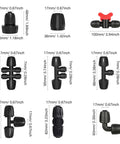 Various Six Pack Half Inch Drip Irrigation Tee Connectors Barbed Lock Fittings For Half Inch Tubing Leak-Proof 3-Way Coupler