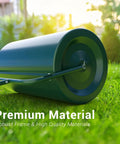 Heavy Duty Push Or Tow Behind Garden Roller Water Or Sand Filled Drum Roller For Lawn Yard Park And Ball Field 13x24 Inch Steel Frame Turf Stabilizer No Power Quiet Green Finish