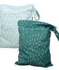 Two Pack Wet Dry Bags On The Go For Travel Pool Beach Gym And Baby Gear, Waterproof Polyester Diaper Bags With Dual Pockets