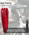 Ultra Strong Bicycle Tire Levers Set, Grab And Go 6 Piece Snap Together Bike Tire Tools In Red And Black on bicycle