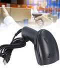Wired USB Barcode Scanner Handheld Reader With 640x480 Resolution for warehouse use, scanning a box, durable design