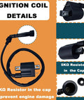 Must Have All In One Ignition Coil CDI Box And Spark Plug Set For ATV Yamaha Big Bear 350 1996 1999 Replacement Parts Includes Coil CDI Unit And Spark Plug For Wolverine 350 Timberwolf 350 Kodiak 400 UTV Models
