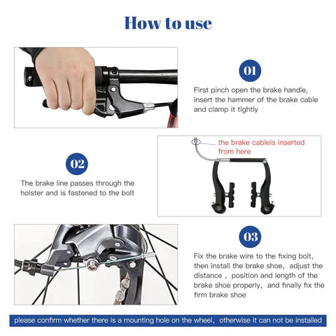 Step-by-step guide on installing Bike Brake Cable Housing Kit With Complete 5mm Brake Line Set 2.5m, Dual Tip Noodles, End Caps and Guides.