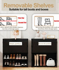 5 Tier Shoe Storage Cabinet With Door Covered Shoe Rack Organizer for Entryway and Closet Holds 20 Pairs of Shoes Durable Plastic Shelves Keeps Your Shoes Neat and Clutter Free Easy Access