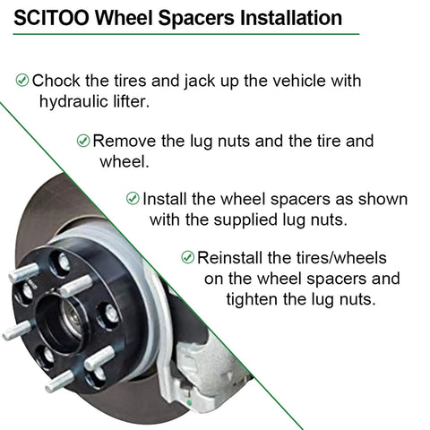 Installation steps for 2 Inch Wheel Spacers Adapters For Ford F 250 F 350 Super Duty 8x170 Bolt Pattern 8 Lug 14x1.5 Studs