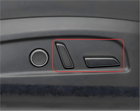Essential Top Shelf Seat Adjustment Button Replacement For Tesla Model 3 And Y Interior Control Switch, close-up view.