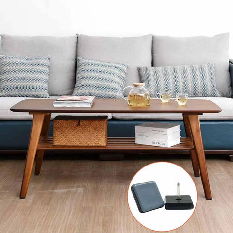 20 Pack 1 Inch Nail On Chair Sliders Square PTFE Gliders For Furniture Feet protecting wood floor under coffee table.