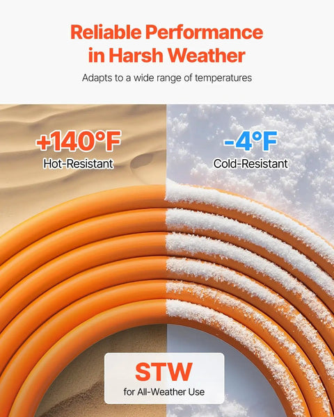 Legit Heavy Duty 25 Foot 30 Amp Dryer Extension Cord With 10 Awg Pure Copper And Nema 10 30 P To R plugs shown in cold and hot conditions.