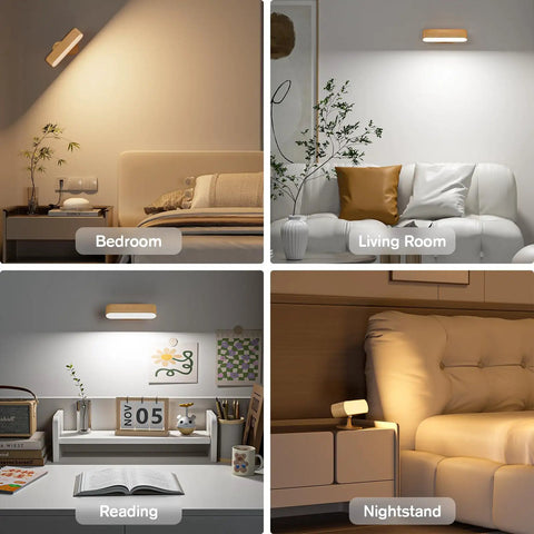 Cordless Wall Sconces Pair, Zero Wire Fuss Setup With Massive Rechargeable Battery, Smooth Dimming Control, Built Tight For Any Room, Straight Up Game Changer For Cozy Lighting in various room settings.