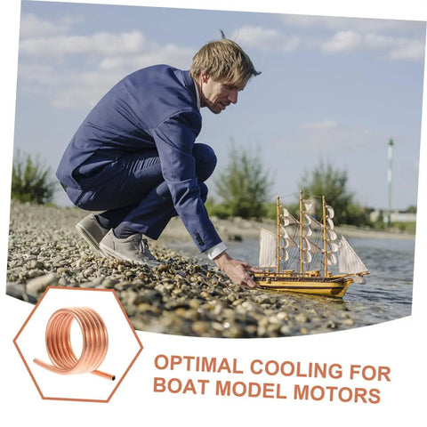 RC Boat Brush Motor Water Cooling Jacket And Ring Kit With Man On Rocky Shore