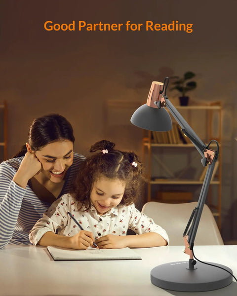 Rock Solid Metal Desk Lamp With Swing Arm And Clamp For Home Office Reading Light Built Tough Base Adjustable Task Lighting That Hits Different On Any Modern Workspace Desk