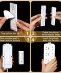 Step-by-step guide for installing Six Pack Self Adhesive Power Strip Holder Wall Mount Cable Management System For Surge Protector Plugs