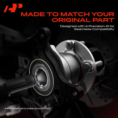 Close-up of 2 X Front Or Rear Wheel Bearing And Hub Assembly 6-Lug Compatible With Cadillac SRX 2010 2016 And Saab 9-4X 2011