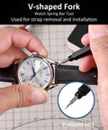 Premium Watch Band Tool Kit For Easy Removal And Installation Of Spring Bar Pins, Stainless Steel Fork Tool With Caps