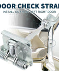 Close-up of Door Check Strap For 307 SW 3H 2002 2003 2004 2005 2006 2007 2008 Front Left And Right Car Door Hinges installed.