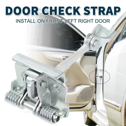 Close-up of Door Check Strap For 307 SW 3H 2002 2003 2004 2005 2006 2007 2008 Front Left And Right Car Door Hinges installed.