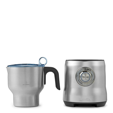 Milk Café Frother With Induction Heating Delivers Rich Creamy Foam For Lattes And Cappuccinos, Brushed Stainless Steel Model BMF600XL