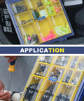 Portable Tool Storage Case With 24 Removable Bins And Small Parts Organizer for easy RC car tool access and organization
