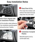 Mercedes Steering Wheel Button Covers Kit 12Pcs Chromed Silver installation instructions and step-by-step demonstration