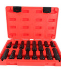 Heavy Duty Locking Lug Nut Master Set And Wheel Lock Key Extraction Tool Kit For Daily Drivers Bulletproof Anti Theft Security With 16 Badass Steel Socket Keys Garage Ready Setup To Lock Down Your Ride And Cruise in red case.