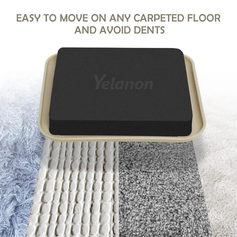 20 Piece Beige Square Furniture Sliders For Carpet And Hardwood Floors Reusable Moving Pads That Safely Move Heavy Furniture Without Scratches Floor Protectors For Carpet Easy Glide And Low Effort Furniture Shifts