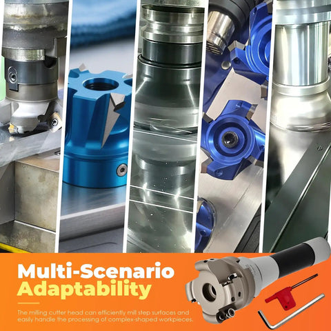 Face Mill Cutter Set With Hard Alloy Inserts R8 FMB22 Plus Accessories for precision milling aluminum and steel surfaces