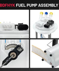Heavy Duty Replacement Fuel Pump Assembly For Chevy Camaro And Pontiac Firebird V6 3.8L 1999 To 2002 showing connectors and intake components.