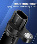 Two Pack Camshaft Position Sensor Replacement Set For Nissan And Infiniti V6 3.5L And 4.0L Engines Fits 350Z Altima Maxima Murano Quest Pathfinder Frontier Xterra And More mounted sensor close-up with connector and bolt hole